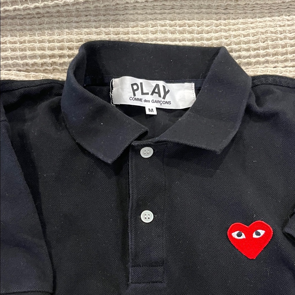 Commes Des Garçons Men’s medium PLAY logo polo shirt